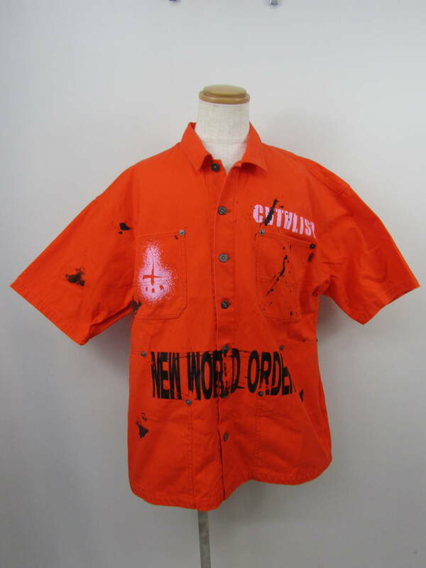 131-KM2499-100s CTLS CVTVLIST カタリスト Prisoner Shirt プリズナー 半袖シャツ オレンジ サイズ1