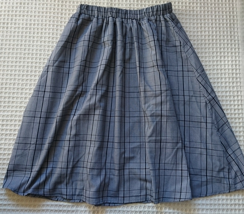 ★新品 CECIL McBEEグレーグレンチェックフレアスカート★M 福袋