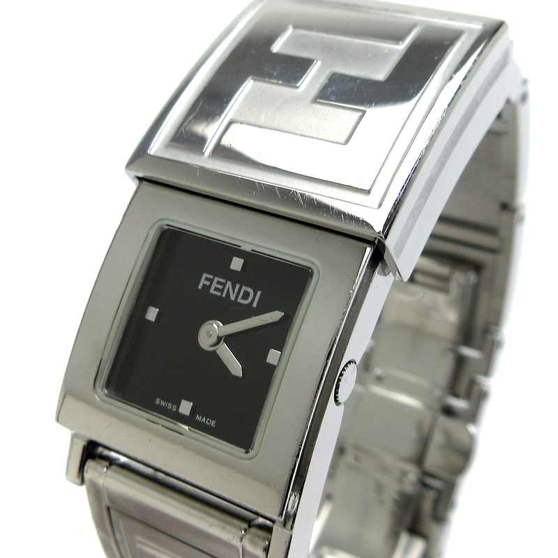フェンディ 時計 シークレット レディース ズッカブレス 黒文字盤 5400L FENDI BOX クォーツ 稼動品