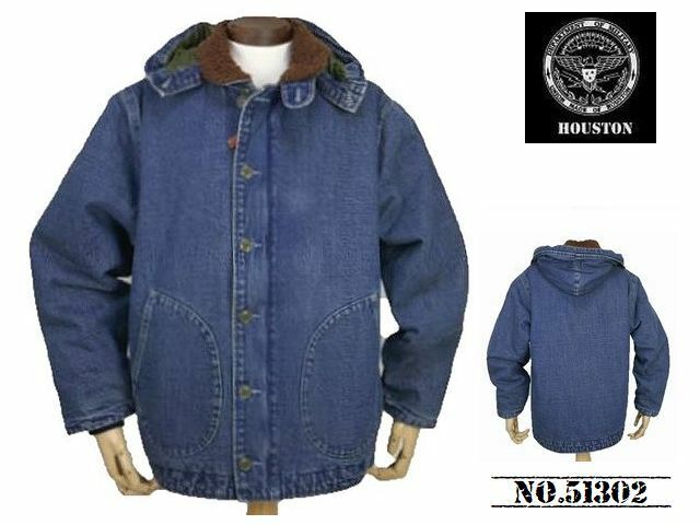 【送料無料 33%OFF】HOUSTON ヒューストン デニム フレンチデッキジャケット NO.51302 VINTAGE WASH_Lサイズ