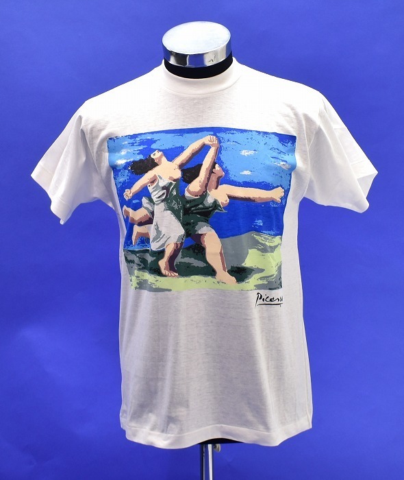 Pablo Picasso（パブロ・ピカソ）海辺をかける二人の女 かけっこRunning on the Beach TeeプリントTシャツ S/S 半袖 Vintage ヴィンテージ