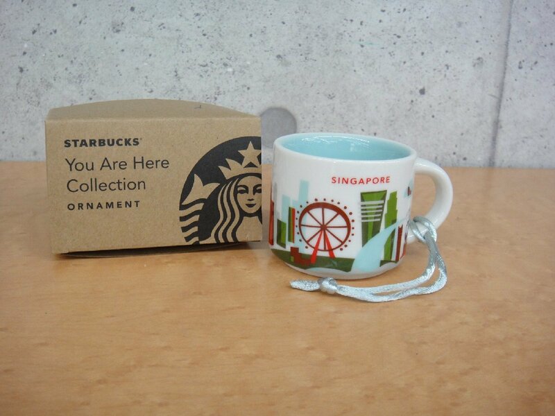 5B406R Starbucks スターバックス You Are Here Collection ORNAMENT オーナメント シンガポール マグカップ 2FL OZ 59ml 未使用品