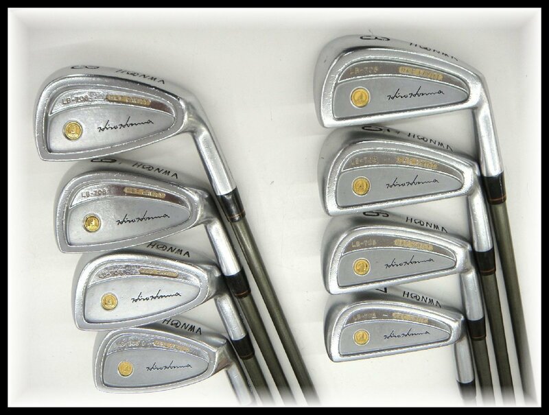 5B205S 【8本セット】 HONMA ホンマ LB-708 H&F CAVITY 金モグラ アイアン 3I/5I~11I フレックス R-1 4つ星 カーボンシャフト 男性 右利き