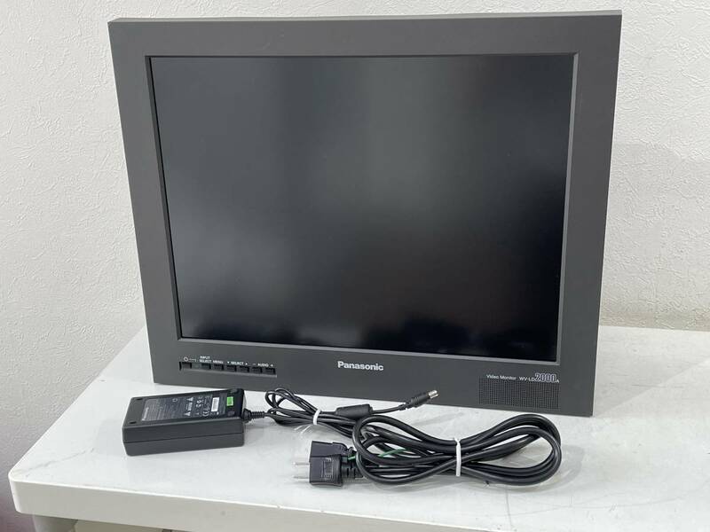 ★【防犯カメラ用 業務用ディスプレイ】パナソニック 20型液晶カラーモニター(ビデオ受像機) WV-LD2000A 金具付★簡易チェック済 引取可