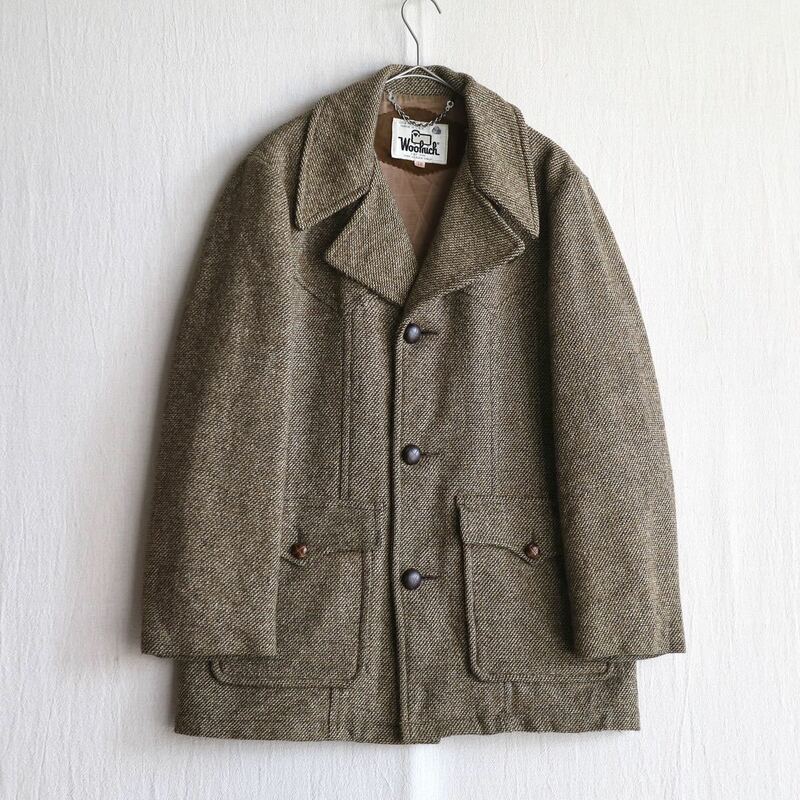 USA製 70s Woolrich ウール ハンティング コート / 38 ブラウン ハーフ アウトドア ビンテージ O3-10059-1748 sale