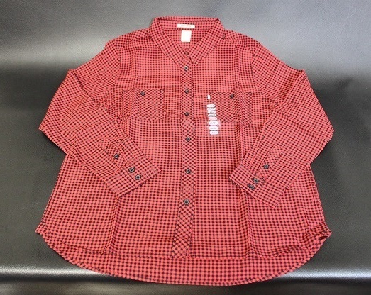 Levi's/リーバイス レディースシャツ レッド系 サイズL BOYFRIEND GINGHAM LHW4109★送料360円