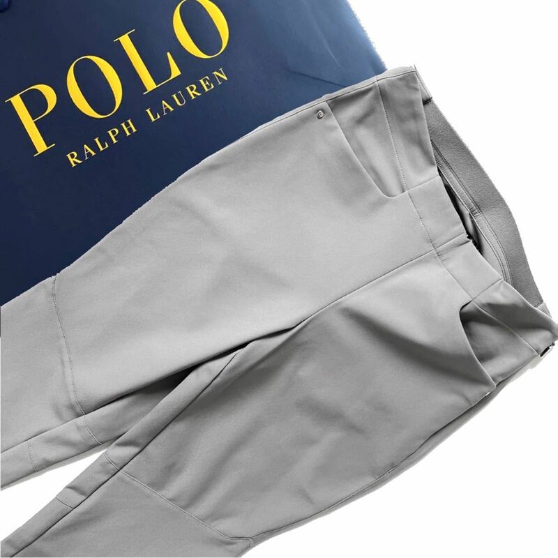 【送料無料】Polo GOLF RLX アールエルエックス　ポロゴルフ　ダンボールニット　イージーパンツ　ジョガーパンツ　メンズ　グレー　4 M
