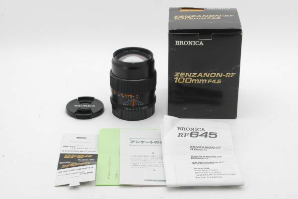 [Top Mint] Zenza Bronica ZENZANON-RF 100mm f/4.5 Lens RF645 Box From JAPAN 8554