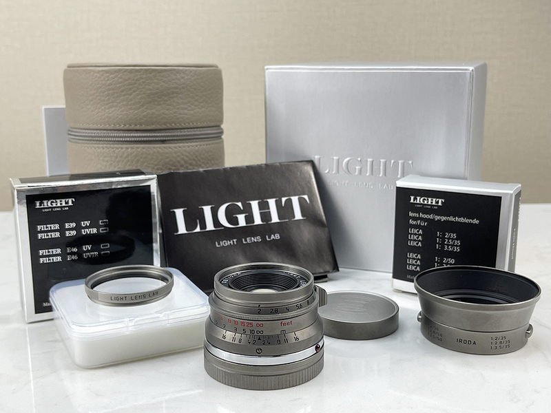 新品light lens lab v2lc 35mm f2 solid titan Made in China 限定200本 レンズ フィルター、フード付き