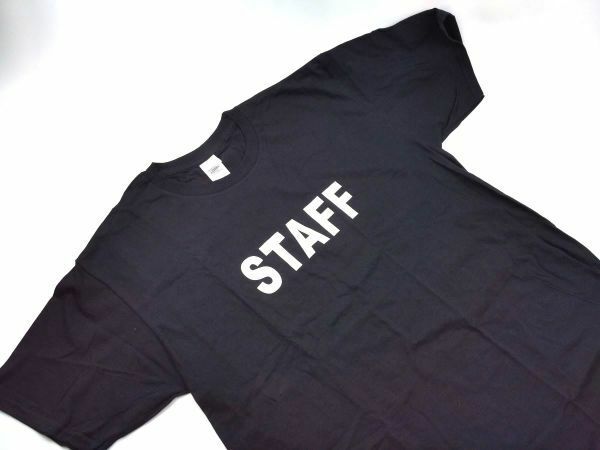 STAFF Tシャツ L ブラック シンプル スタッフ 未使用 DM便発送