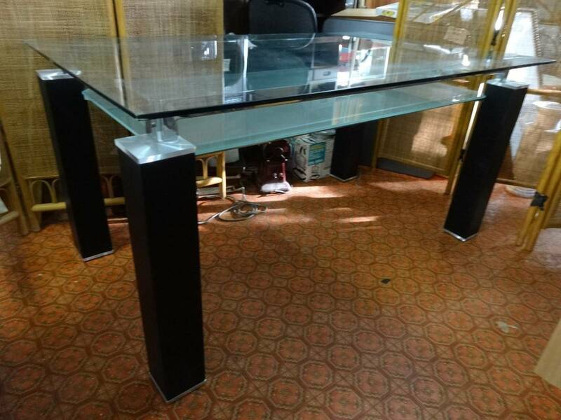 ガラステーブル 食卓テーブル Tempered Glass 900×1500 直接取引限定