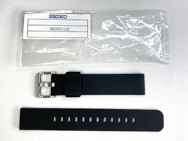 R03V011J0 SEIKO 18mm 純正シリコンバンド ブラック SRPG71K1/4R36-09M0用 ネコポス送料無料