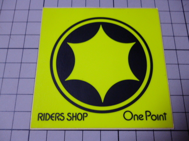 正規品 RIDERS SHOP One Point ステッカー 当時物 です(80×80mm) ワンポイント