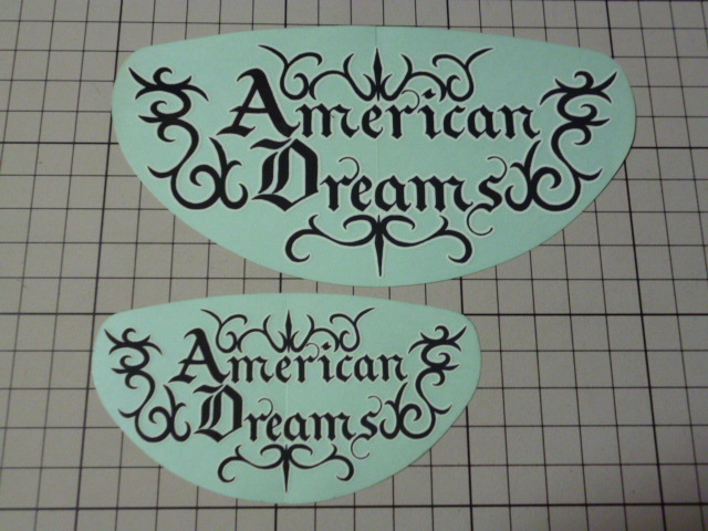 American Dreams ステッカー 2枚 当時物 です(103×55mm/155×82mm) アメリカン ドリームス