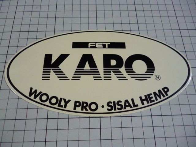 正規品 FET KARO WOOLY PRO SISAL HEMP ステッカー 当時物 です(200×100mm) エフイーティー 極東 カロ ウーリー プロ