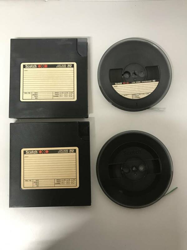 Scotch レコーディングテープ　212　2巻セット　7in　オープンリールテープ　プラスティックケース