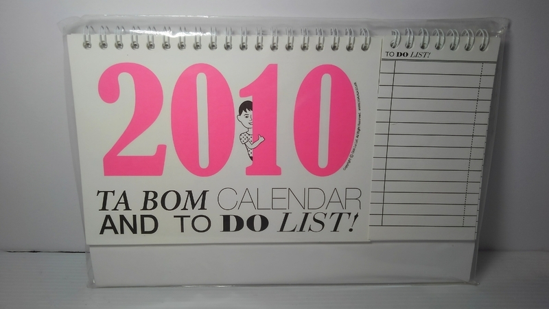 TA BOM CALENDAR AND TO DO LIST!★Ooh LaLa/ウーララ★2010年カレンダー★過去のカレンダーです★通常、実用不可