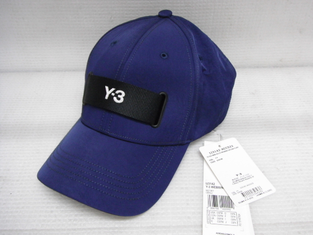 新品タグ付 Y-3×アディダス ワイスリー WEBBING CAP ベースボールキャップ 帽子 ブルー 定形外郵便全国一律300円 D7-a