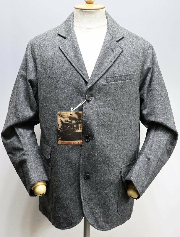 Workers K&T H MFG Co (ワーカーズ) Maple Leaf Jacket Flannel / メイプルリーフジャケット フランネル 未使用品 グレー size 40(L)