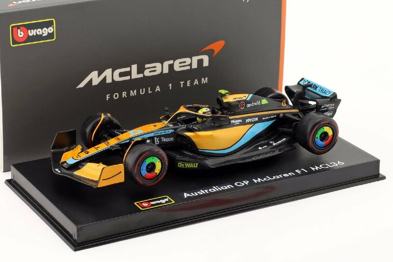 ブラーゴ 1/43 マクラーレン F1 MCL36 #4 ランド・ノリス 2022 Bburago McLaren Lando Norris シグネチャーシリーズ