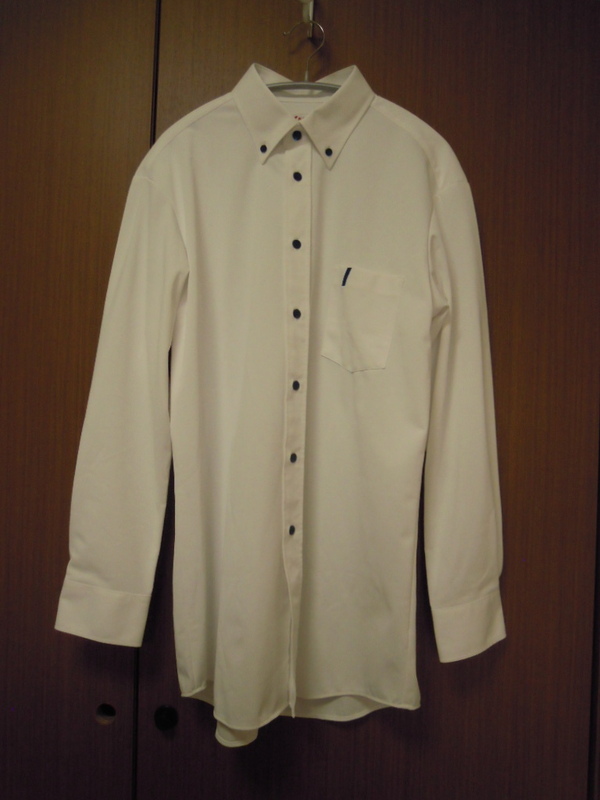 【三】未使用★カンコー　KANKO★スクールワイシャツ　青ボタン　男子　サイズＬL★白シャツ