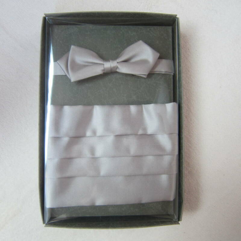 日本製　シルク１００％　カマーバンド　蝶ネクタイ　セット　 　フォーマル　礼装　タキシード