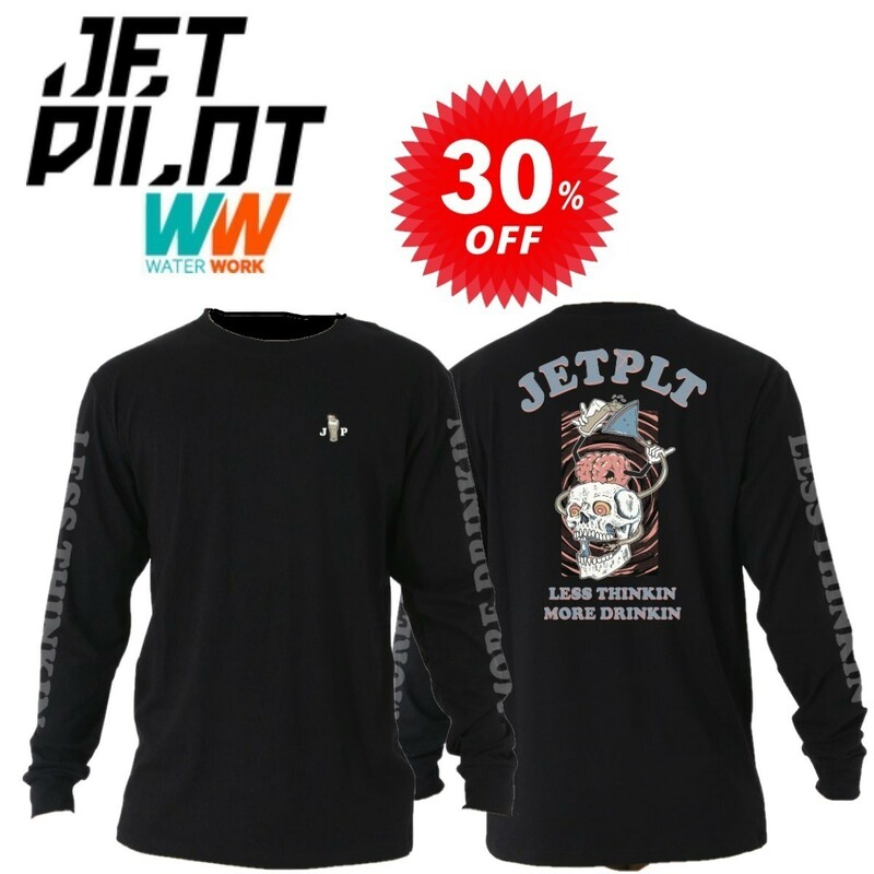 ジェットパイロット JETPILOT Tシャツ セール 30%オフ 送料無料 レス シンキング メンズ L/S Tシャツ ブラック M W21610 ロンT