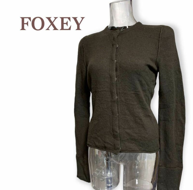 フォクシーカシミヤカーディガン、サイズ40.M。FOXEY