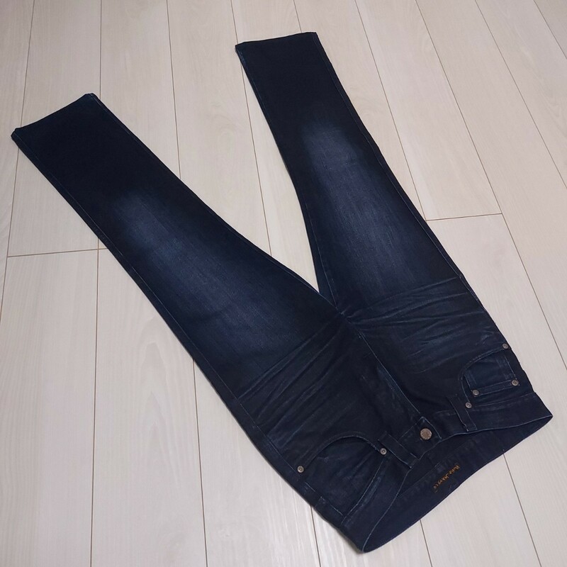 【正規品】nudie jeans ヌーディージーンズ low slim jimデニムパンツW30イタリア製