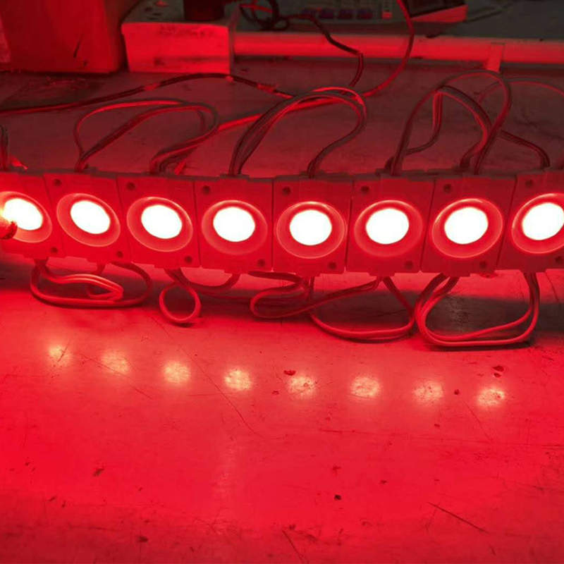 [40コマ] 24V 防水 LED 連結 赤 レッド タイヤ灯 サイドマーカー ランプ 作業灯 路肩灯 ダウンライト 【送料230円】