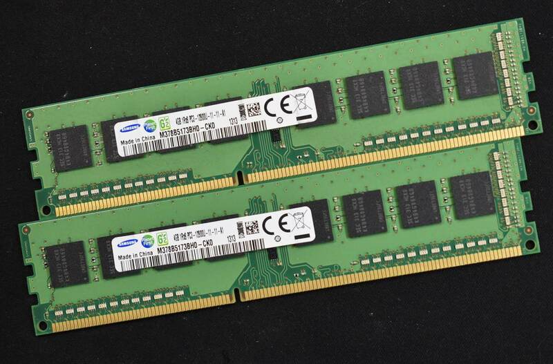 8GB (4GB 2枚組) PC3-12800 PC3-12800U DDR3-1600 240pin non-ECC Unbuffered DIMM 1Rx8 Samsung サムスン 1.5V (管:SA5366