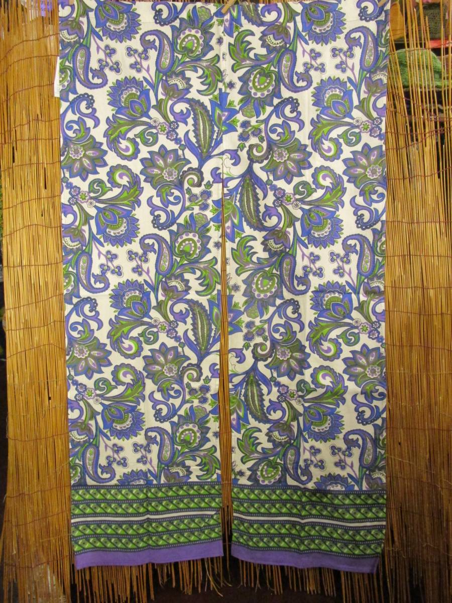 ⑯新品＊インド綿＊アジアンプリント＊暖簾＊のれん