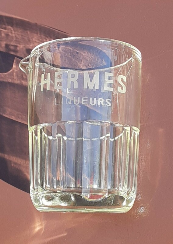 HERMES LIQUEURS ミキシンググラス レトロ グラス SUNTORY ヘルメス エルメス リキュール サントリー レトロ 雑貨 コレクション 飾り 置物