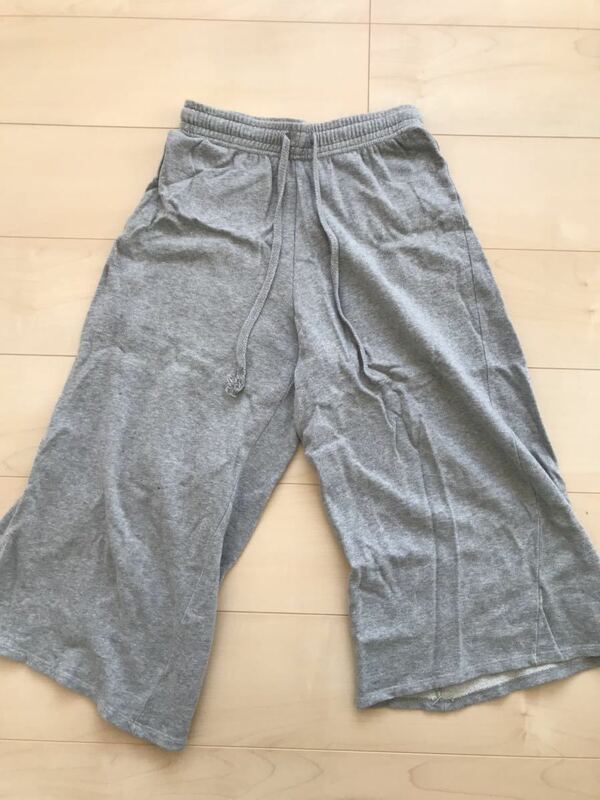 ZARA WOMAN SWEAT PANTS ザラ ウーマン ワイド スウェット パンツ ストレッチ テーパード センタープレス シルエット ガウチョ ハイ 85 94