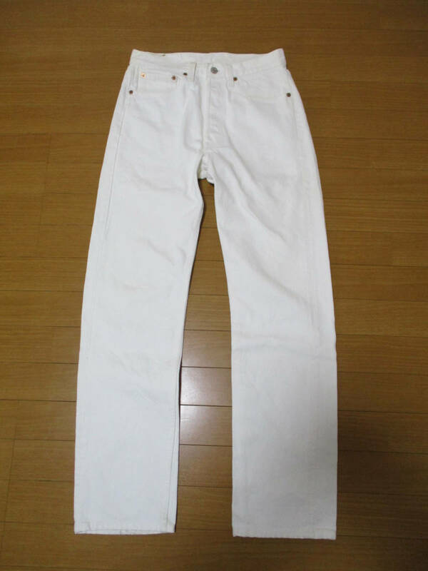 USA製☆90's LEVIS　リーバイス 501　ジーンズ 白 　 ホワイトデニム　ビンテージ　W31　　　（３E　ハ大