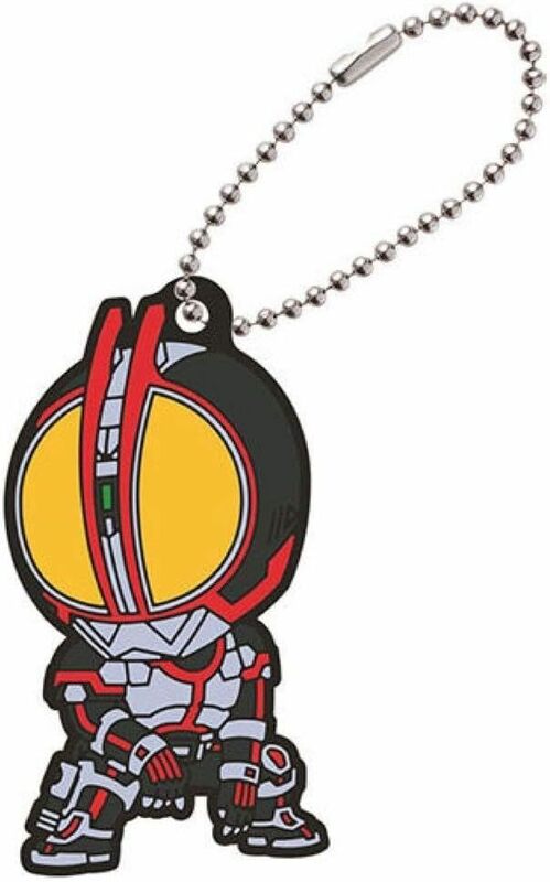 【未使用】仮面ライダー ファイズ ラバー マスコット ガチャ ボールチェーン キーホルダー Kamen MASKED Rider 555 FAIZ ball chain