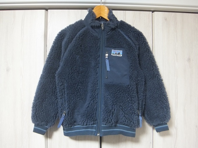 patagonia KIDS レトロX M ネイビー☆パタゴニア キッズ クラシックレトロパイルカーディガン メキシコ製 復刻白タグ デカタグ 紺 