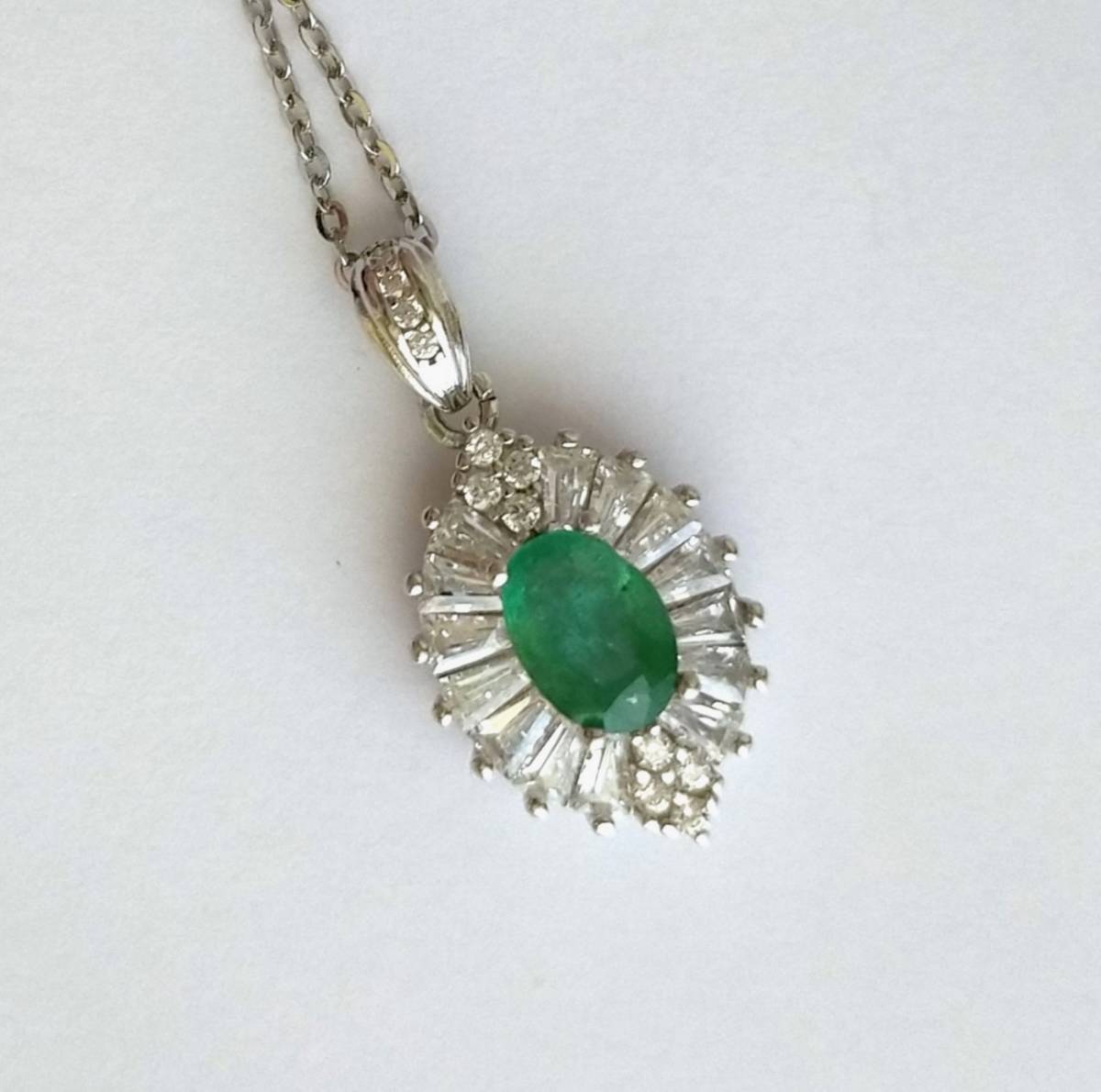 エメラルド ネックレス ペンダント シルバー 925 パワーストーン 天然 コロンビア