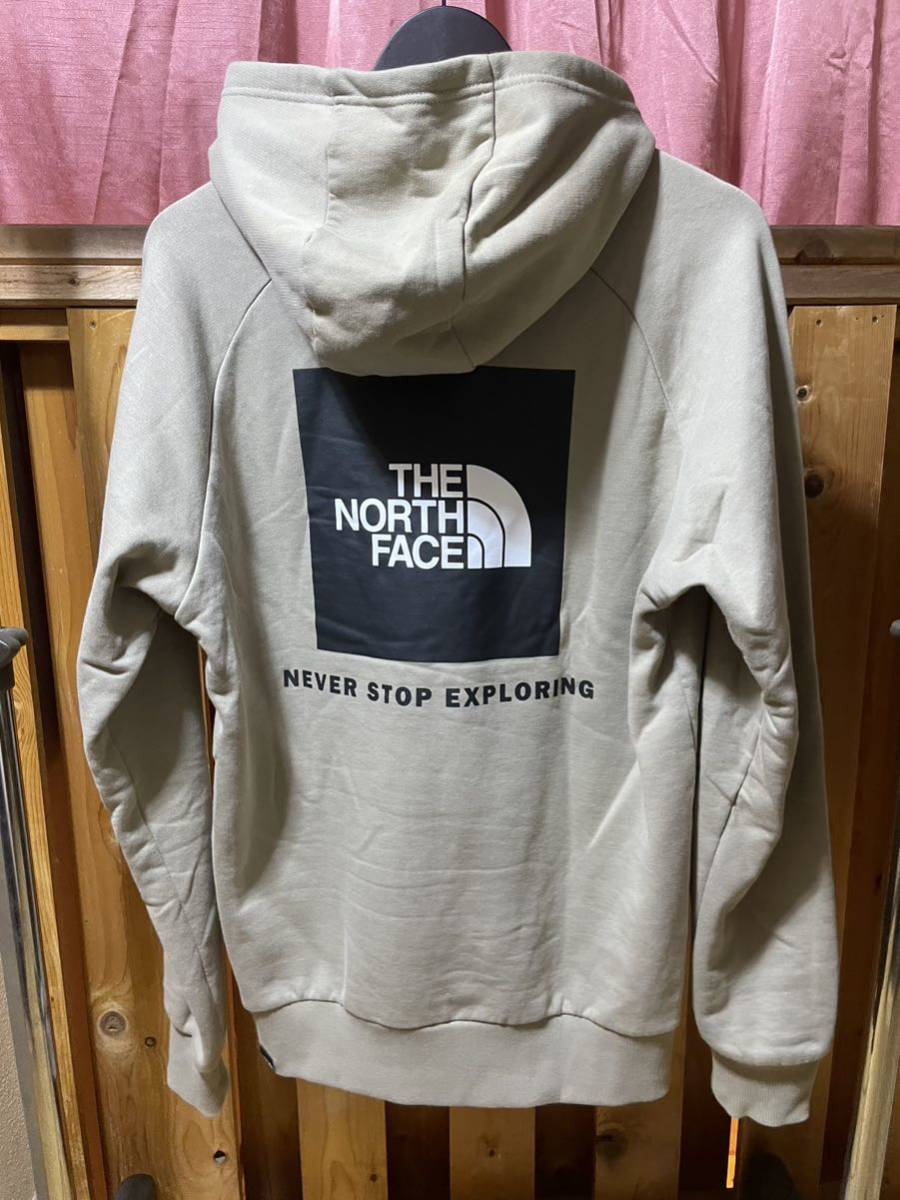 美品　ノースフェイス　THE NORTH FACE HOODIE パーカー　スウェット　ボックスロゴ　ミネラルグレー　L 