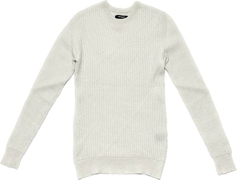 20AW 定価5.4万 1piu1uguale3 wool cashmere waffle knit Ⅵ 白　ウノピゥウノウグァーレトレカシミア混ワッフルニット　wjk　akm