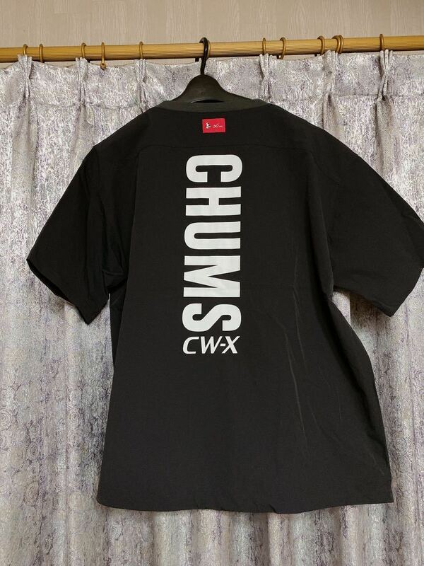 チャムス CHUMS ワコール cwx cw-x コラボ 新品 シャツ 黒 L エアトレイル Tシャツ ウィメンズ Airtrail アウトドア スポーツ 半袖 TEE