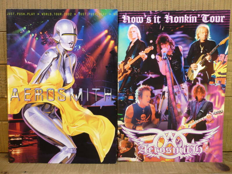 USED AEROSMITH エアロスミス ツアーパンフ コンサートパンフ 2002年 2001年 来日公演 ２冊セット E14314