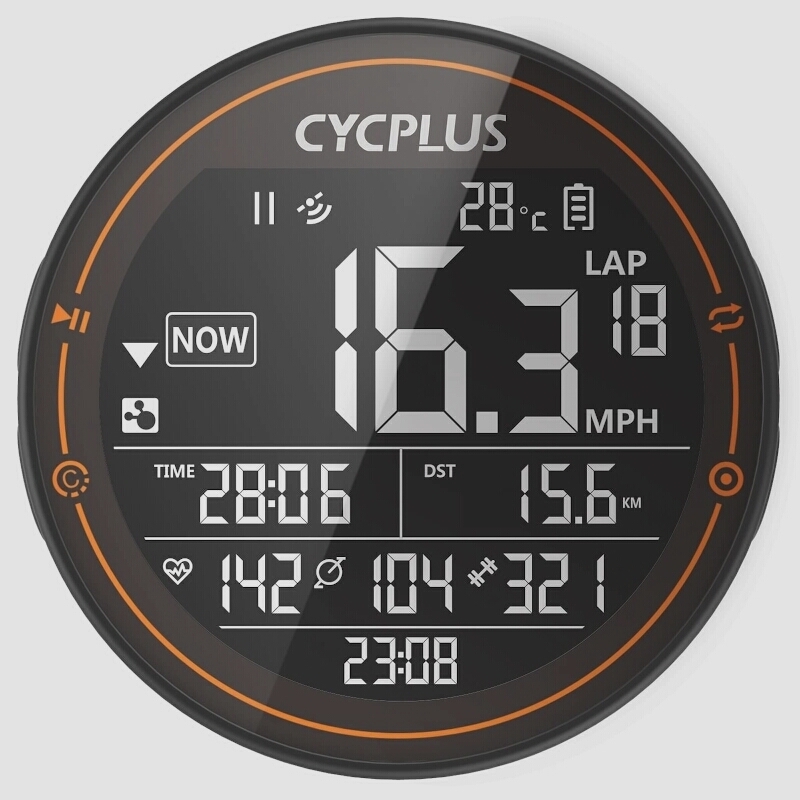 送料無料★CYCPLUS サイクルコンピュータ GPS 自転車スピードメーター 大画面 ANT+センサー対応