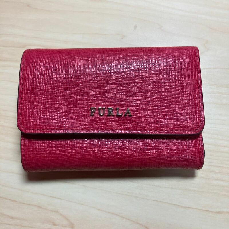 FURLA フルラ 財布 サフィアーノ レザー レッド　赤　バビロン　レディース　ブランド　定番　大人気　コインケース　ウォレット