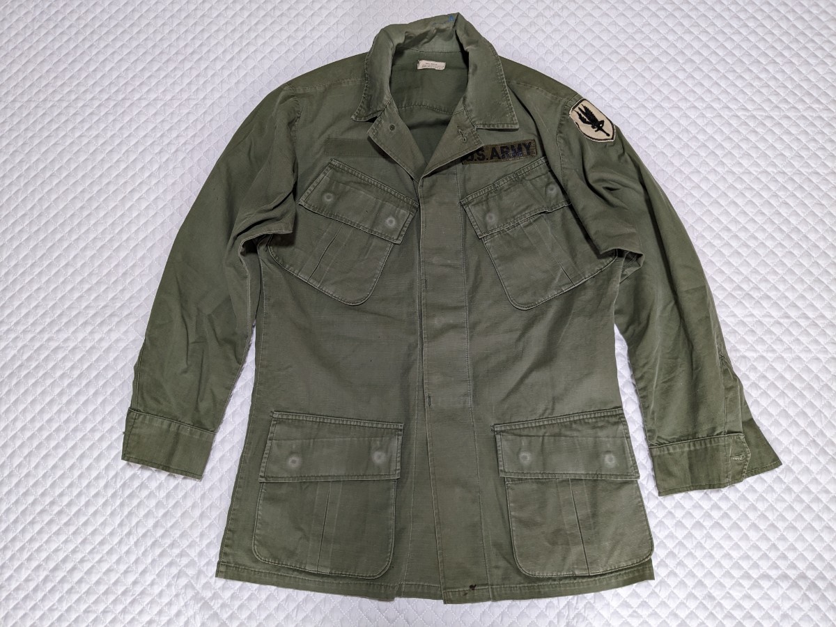 ジャングルファティーグジャケット　3rd　第一航空旅団　米軍　サイズS-R　68年製　ファティーグ　ベトナム戦争