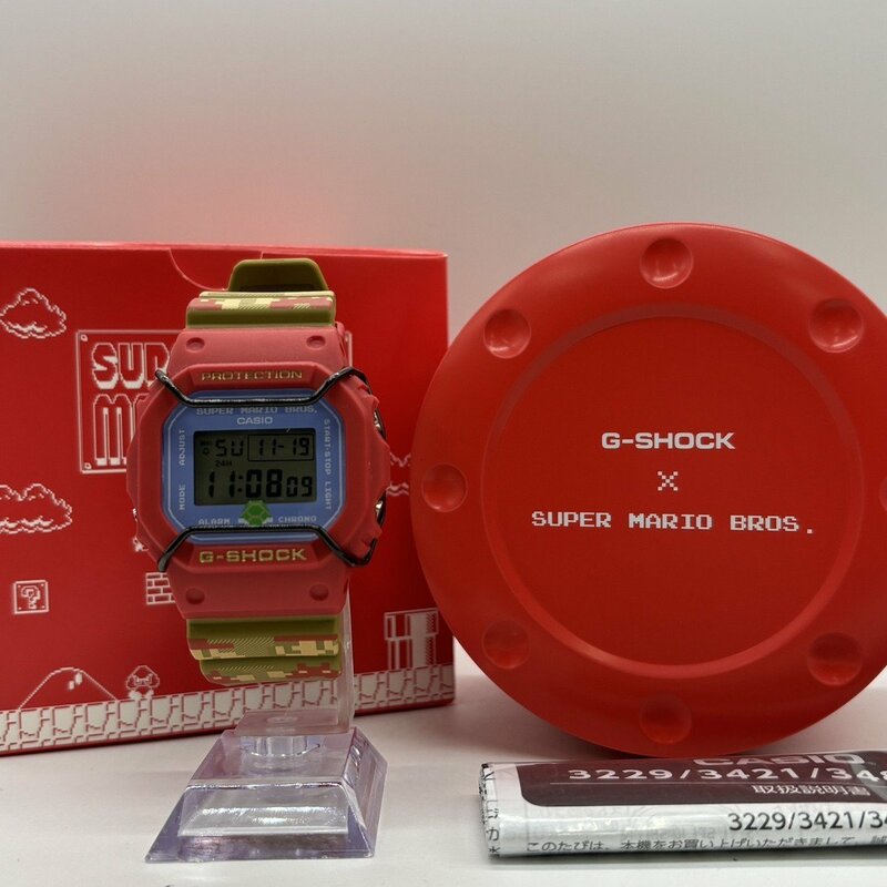【中古品 】G-SHOCK ジーショック スーパーマリオコラボ DW-5600SMB-4JR 箱付属 電池駆動