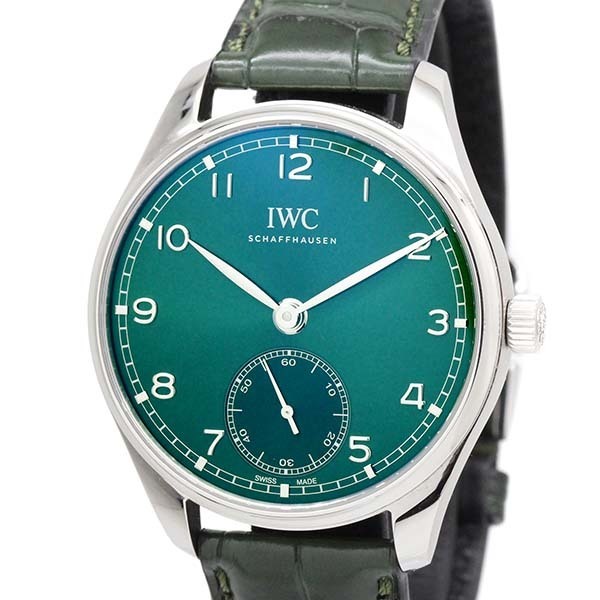 美品 インターナショナルウォッチカンパニー IWC ポルトギーゼ・オートマティック40 IW358310 グリーン文字盤 メンズ腕時計 自動巻き