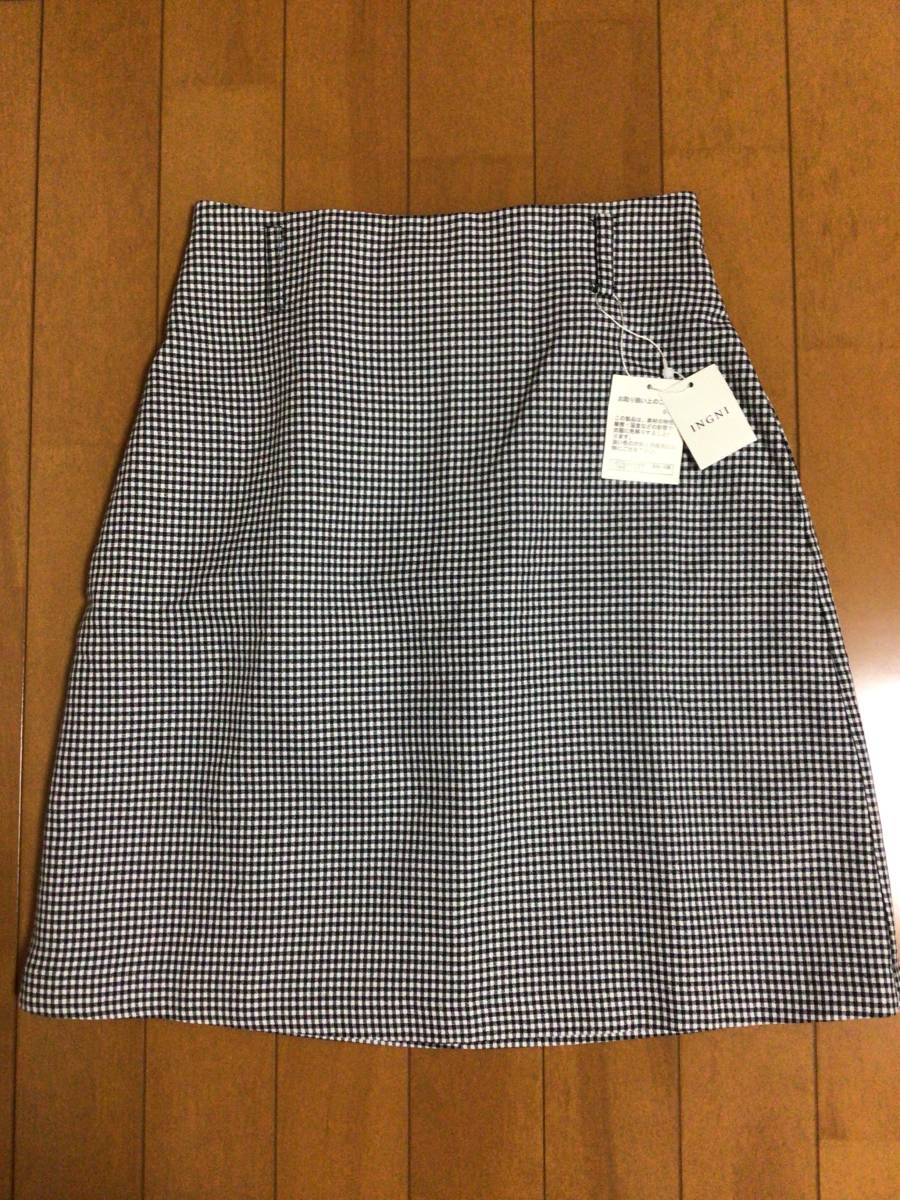 新品　未使用　タグ付き　INGNI イング　スカート　ギンガムチェック　Mサイズ