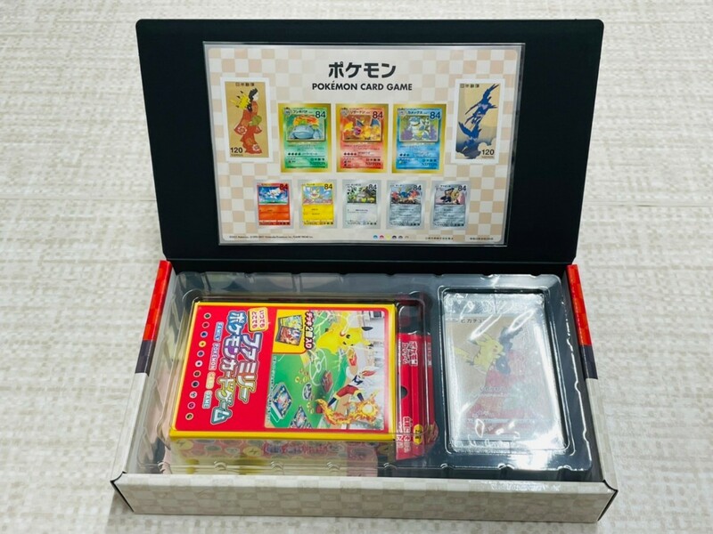 新品　未使用品　ポケモンカードゲーム　切手BOX　見返り美人　プロモカード　ピカチュウ　ウッウ　3503