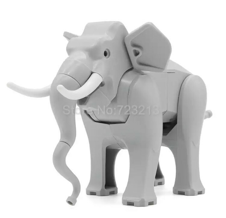 ☆国内発送☆　レゴ　互換　動物　ミニフィグ　大きな象　ゾウ　アフリカ　サバンナ